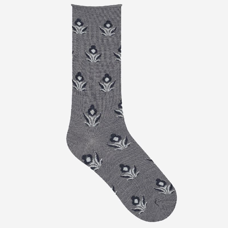 Floral Fine Wool Socks for Her