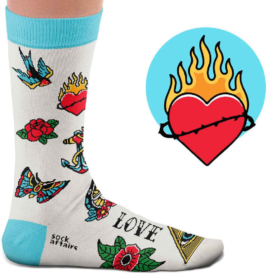 Chaussettes de tatouage traditionnelles américaines pour elle