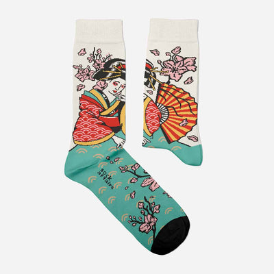 Twin Roads - Traditional Geisha Tattoo Socks for Her