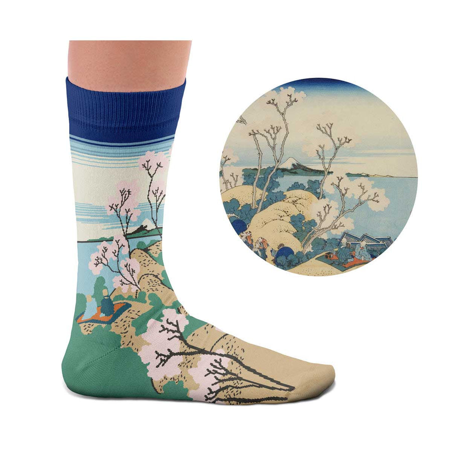 Twin Roads - Hokusai, Mount Fuji Socks for Her