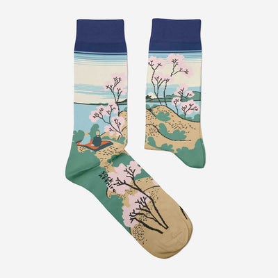 Twin Roads - Hokusai, Mount Fuji Socks for Her