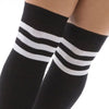 Twin Roads - Referee Over The Knee Socks  Black/White