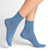 Roll-Top Pure Cotton Electric Blue Ankle Socks