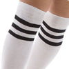 Twin Roads - Referee Over The Knee Socks White/Black